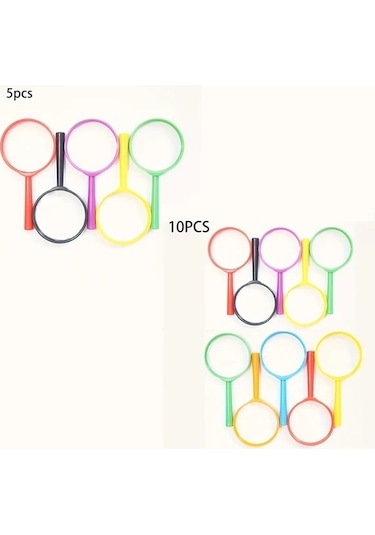 Trendooze 5 Adet Mini El Büyüteci Plastik Taşınabilir Mercek Outdoor Eğlence Aracı Sunshine022 Model