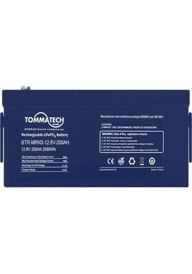 Tommatech Marine 25.6v 200ah Lifepo4 Abs+pc Kasa Lityum Batarya