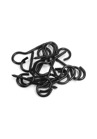 16pcs 2.17 'uzunluk Tavan Bardakları Kancalar Demir Vidalı Askılı Kanca Göz Şekli Yüzük Kancaları 24 x 28 x 20 MM