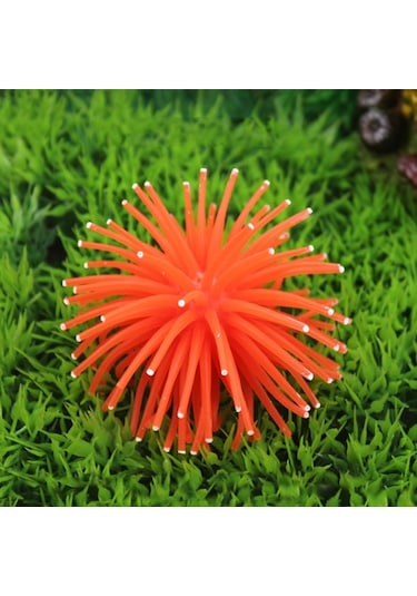 Sones Akvaryum Makaleleri Dekorasyon Tpr Simülasyon Deniz Kestanesi Topu Mercan Noktalı, Boyut: L, Çap: 13cm