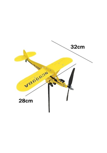 Pazly Weathervane Uçak Uçak Suntek Rüzgar Gülü Demir Bahçe Ld