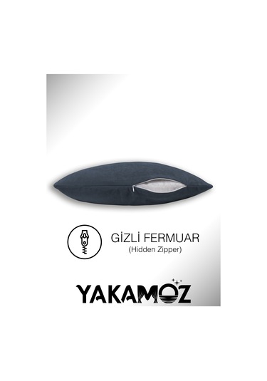 Br Yakamoz Güvercin Mavisi Kırlent , Yastık Kılıfı Kadife Görünümlü Velvet Touch Serisi Güvercin Mavisi