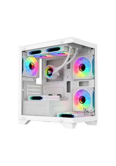 Gameagle Tornado Bilgisayar Kasası 750W + 80 POWER 240 MM  SIVI SOĞUTMA (BEYAZ)