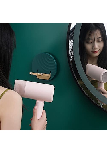 Moveevo Saç Kurutma Makinesi Tutucusu Yapışkanlı Saç Kurutma Makinesi Tutucusu Duvara Monte Saç Kurutma Makinesi Tutucusu Yeşil