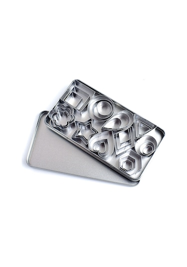 Teltree 430 Paslanmaz Çelik Pasta Kalıbı Seti: 30'lu Kalp, Yıldız Bisküvi Ve Meyve Kesici - Demir + Deri Kutulu Ev Hamuru Ve Pasta Yapımı Gereci Diğer