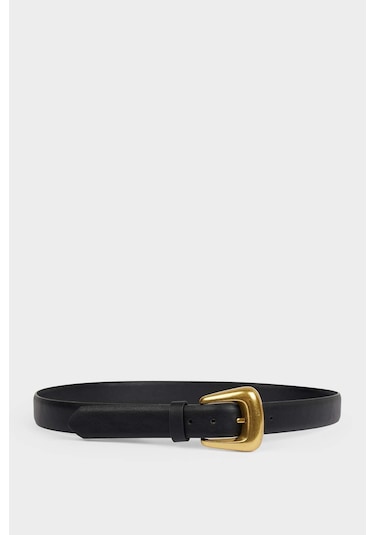 Defacto Kadın Suni Deri Jean Kemeri F3274axnsbk27 Siyah-bk27