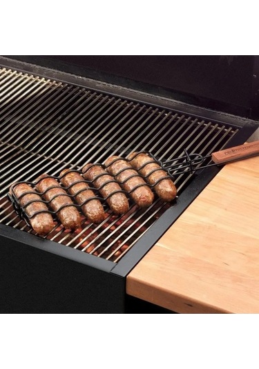 Novahub Paslanmaz Çelik Sosis Izgara Seti - Pratik Kamp Barbekü Aleti Siyah, Piknik İçin Mükemmel Hediye Siyah