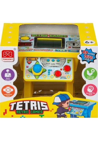 Nostaljik Tetris Oyun Konsolu Sarı Xy9077a