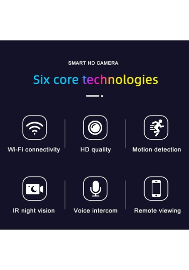 Moveevo S3 Evcil 1080p Hd Kablosuz Güvenlik Kamerası - İki Yönlü Konuşma, İnfrafed Gece Görüşü, Hareket Algılama Ve Uzaktan Erişim Çok Renkli