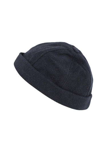 Kaşe Arkadan Ayarlı Retro Hip-hop Takke Şapka Lacivert