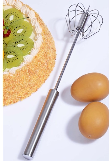 Hometarz Basmalı Çırpıcı Karıştırıcı Otomatik İnox Çelik 36CM