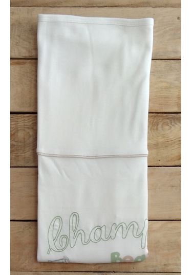 Kidaxi Baskılı Bebek Battaniyesi 85X90 Ekru - Yeşil