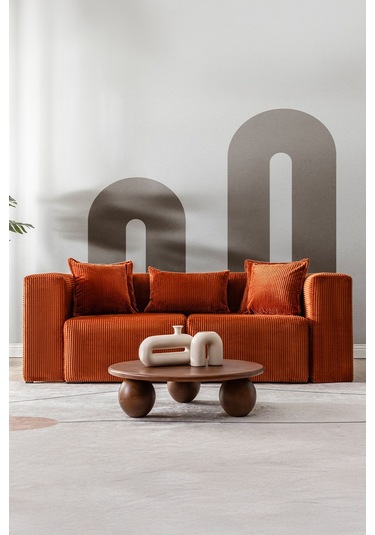 Katt Ekstra Rahat İskeletli 2 Li Koltuk 10 Renk Kiremit