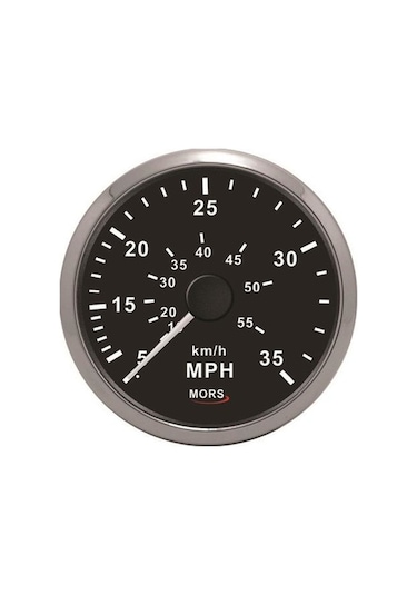Mors Sürat Göstergesi 35Mph Ve Pitot Hortum 12-24V Siyah