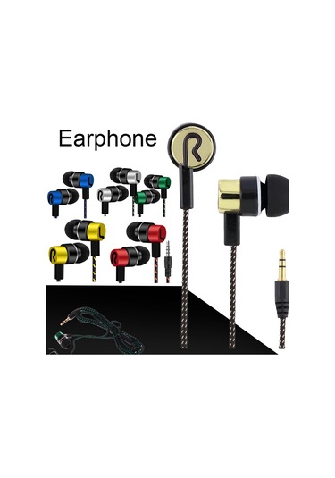 Vkemall Güneşte Parlayan Fiber Kablolu Stereo Kulak İçi Kulaklık, Gürültü Engelleme, 3.5mm Bağlantı, Kırmızı