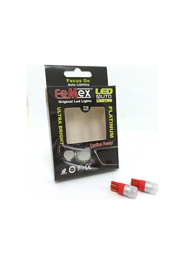 Femex T10 Ampul 1smd 3030 Chipset Mini Kırmızı Led Aktif Canbus