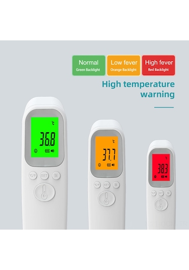 Qingmipy 1.3 İnç Lcd Dokunmasız Alın Termometresi, Taşınabilir El Tipi Vücut Ve Yüzey Sıcaklık Ölçer, 32 Hafızalı, Bebek Ve Yetişkinler İçin