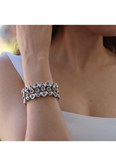 Primerocollection Gümüş Kaplama Bileklik N11.67955 Gri