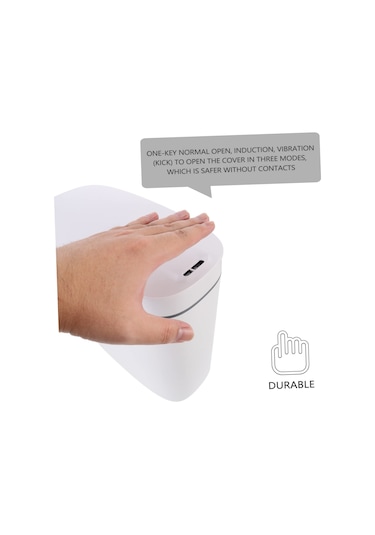 Qfdr Akıllı Çöp Tenekesi Sensörlü Çöp Tenekesi Sensörlü Çöp Beyaz