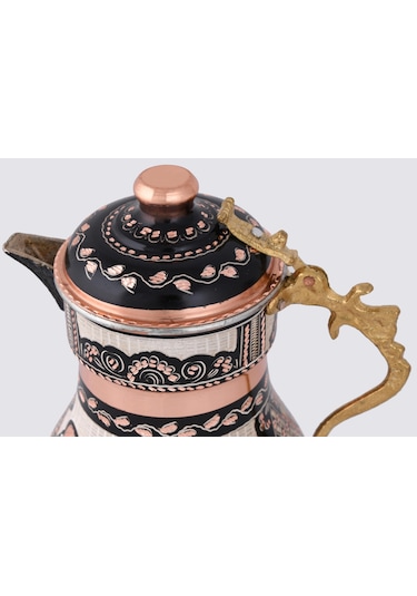 Erzincan El İşlemeli Bakır Ördek Kapaklı Sürahi Minesiz