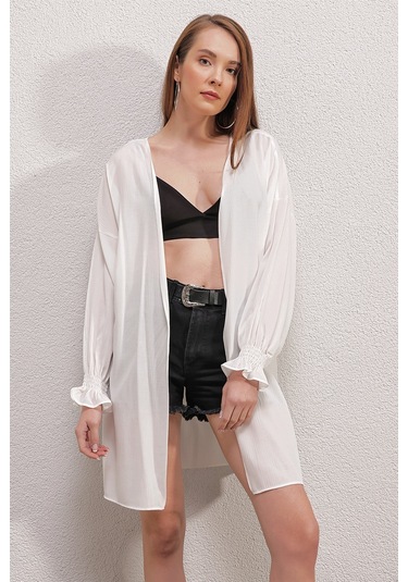 Bigdart 5882 Salaş Kimono - Beyaz 001