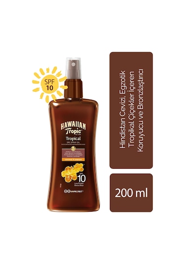 Hawaiian Tropic SPF10 Protective Dry Spray Oil 200 ML