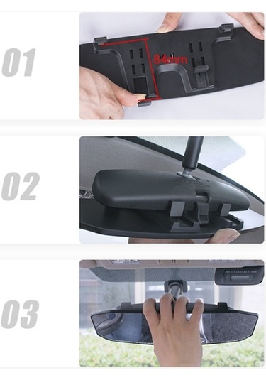 Sones Shunweı Sd-2414 Araba Parlama Önleyici Dikiz Aynası, Boyut: 244 X 90mm