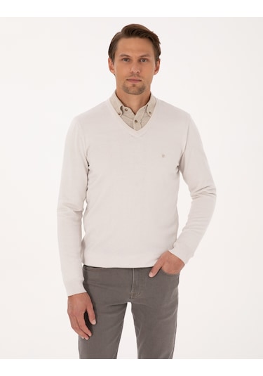 Pierre Cardin Erkek Taş Kazak /triko 50314190-vr049 Taş