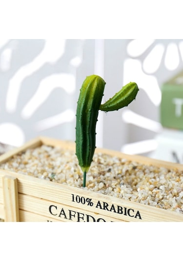 Sones 2 Adet Yapay Mini Kaktüs Bahçe Peyzaj Ev Ofis Dekorasyonu, Stil: İki Peri Sütunu