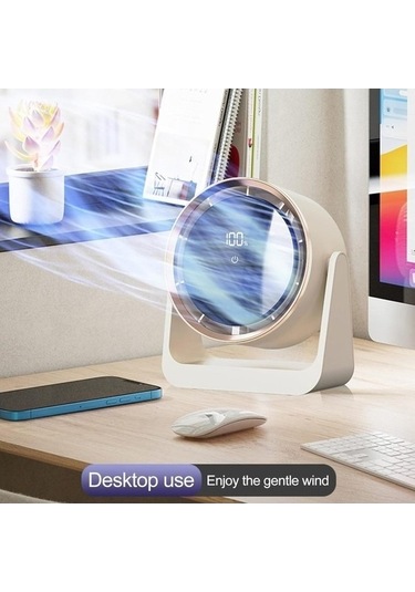 Ebitda Mini Elektrikli Fan, Masaüstü Usb Gece Lambası, Duvara Monte, Sessiz Sirkülasyon, Yurt/ev Kullanımı, Aa Batarya