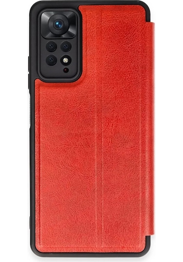 Newface Xiaomi Redmi Note 12 Pro 4g Kılıf Flip Cover - Kırmızı Resimdeki