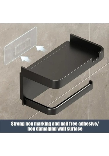 Tongxida Bosphorusboutique Tuvalet Tutucu Siyah Plastik Paslanmaz Beyaz Duvara Beyaz - Md Beyaz - Siyah Beyaz - Siyah