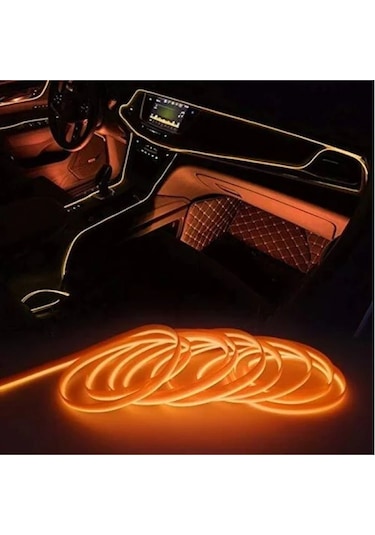 Araç İçi Neon Aydınlatma Turuncu 3 Metre