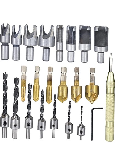 23 Parça Ağaç İşleme Matkap Ucu Takımı