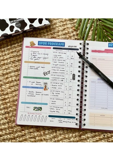 İnek Tasarımlı Konuşan Ajanda Siyah