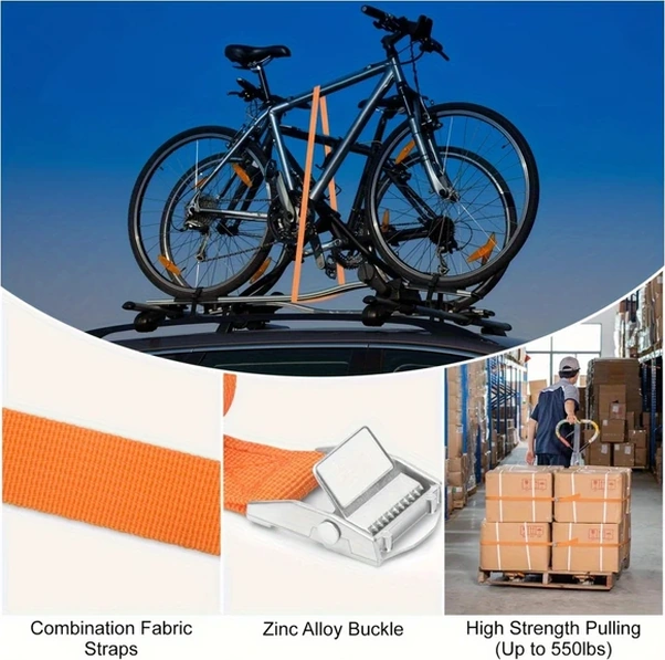 Gateesat Kırmızı 78.74in 4 Renkli Çok Amaçlı Yüksek Dayanıklı Valiz Bağlama Kayışı Diğer