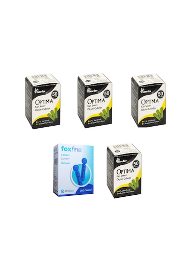 Optima Şeker Ölçüm Çubuğu Strip 4 x 50'li + Lanset 100'lü