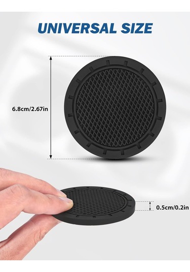 Paket - 6,8 Cm - Araba, Suv Ve Kamyonet İçin Siyah Evrensel Kaymaz Darbeye Dayanıklı Paspaslar