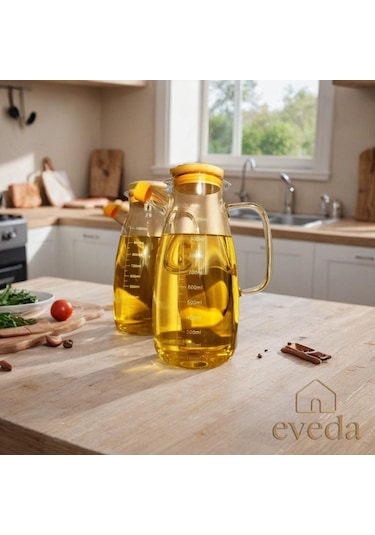 Eveda Yağdanlık İkili 1 Litre Şeffaf
