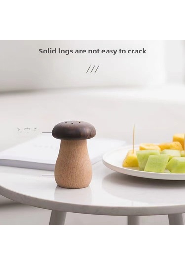 Youtek Ev Kullanıma Siyah Ceviz Ve Akçaağaç İki Renkli Mantar Şekilli Ahşap Diş Çubukluk Kutusu Diğer