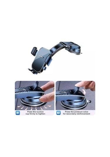 Springsun Araç Süngerli Tutucu, 3-7 İnç Telefon İçin Kütleçekimli Navigasyon Aparatı, Yumuşak Padlı, Dikey-yatay Açı Ayarlı, Dashboard/ön Cam Uyumlu