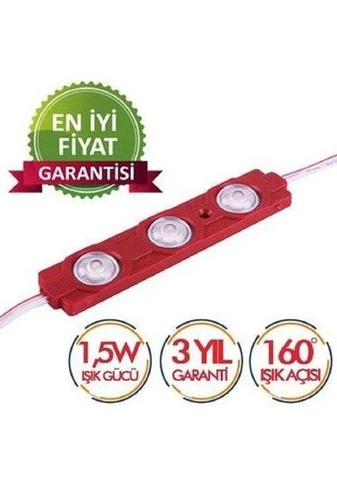 Kırmızı 20 Adet Mercekli Modül Led 1,5 Watt 12volt