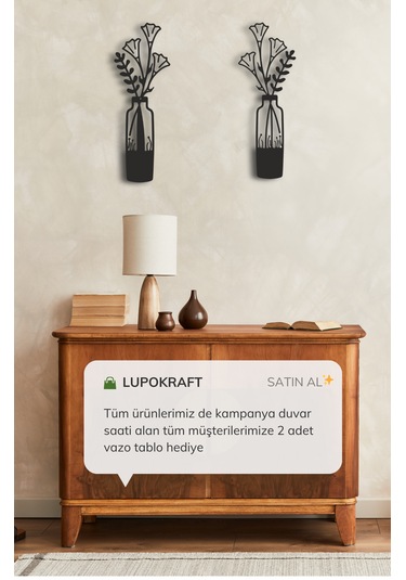 Dekoratif Yeni Modern Mintaka Ahşap Duvar Saati 48cm Siyah - Beyaz