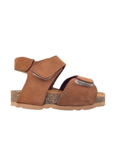 Hakiki Deri Mantar Taban Sağlıklı Çocuk Sandaleti Taba Taba