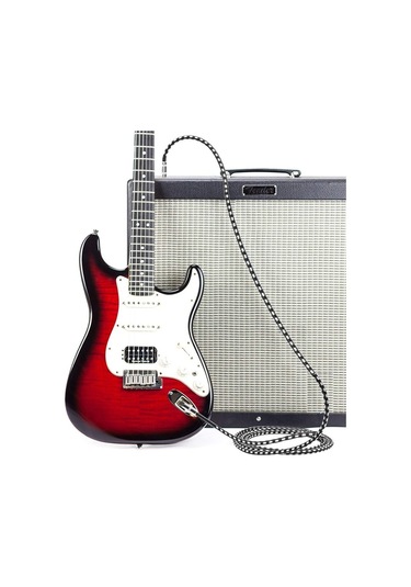 Sones 5m 2 Düz Başlı 6,35mm Gitar Kablosu Oksijensiz Bakır Çekirdekli Ts Büyük İki Çekirdekli Kablo