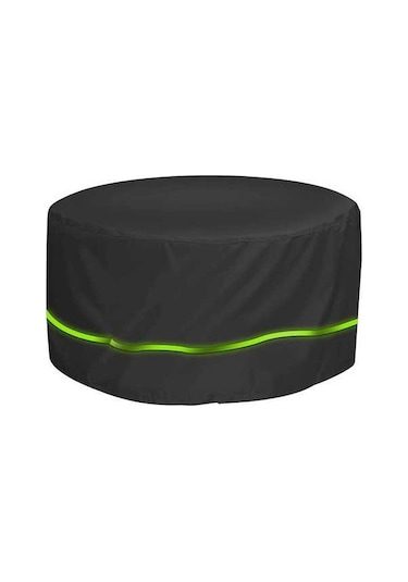Novahub Yuvarlak Bahçe Masa Örtüsü: Su Geçirmez, Rüzgar Ve Uv Koruyucu 250d Naylon, Siyah 128x71cm Siyah