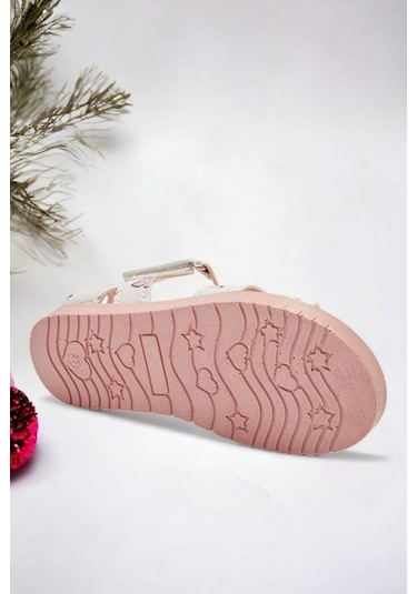 Kız Bebek Pembe Kelebek Desenli Sandalet 001