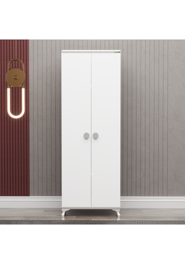 Garaj Home Yıldız 2 Kapaklı Dolap - Gri