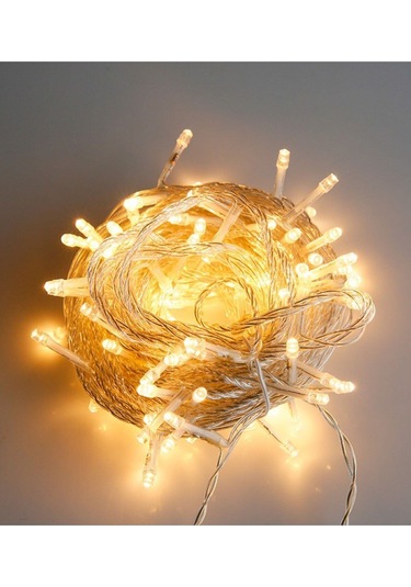 Yılbaşı Gün Işığı Led Işık 100 Led 10 Metre Çok Renkli