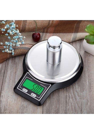 Ulzyvf Çelik Terazisi, Terazisi Tavası, Paslanmaz Mutfak Ekipmanı Siyah